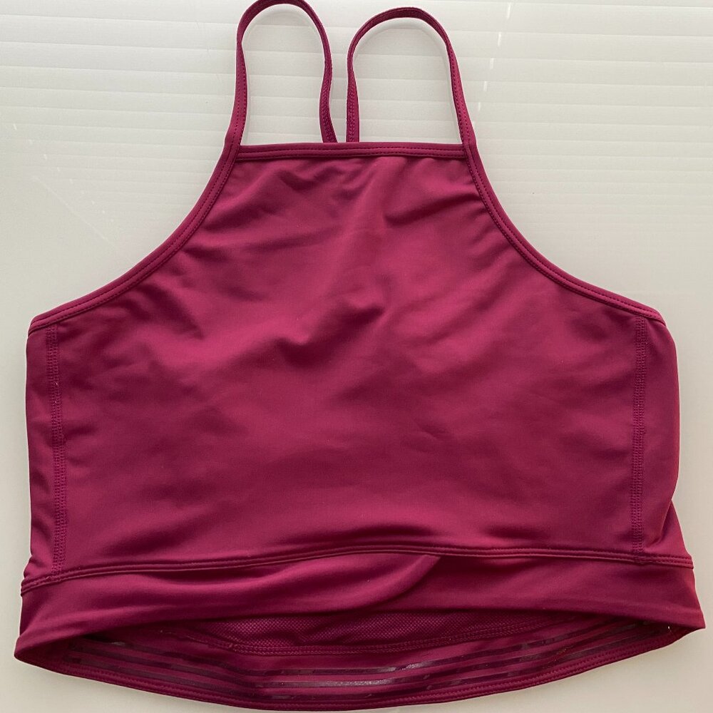 Free People Movement Square Neck Racer Back Sports Bra w/ Back Pockets - Size L